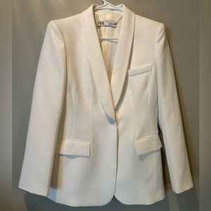 Zara white blazer